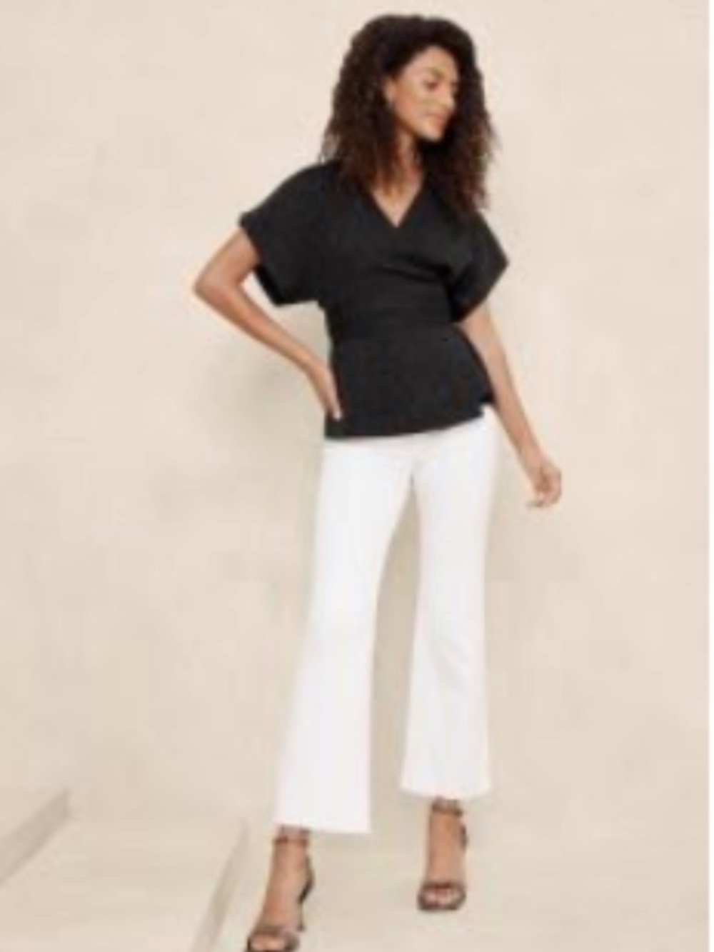 Banana Republic Wrap Jacquard Top